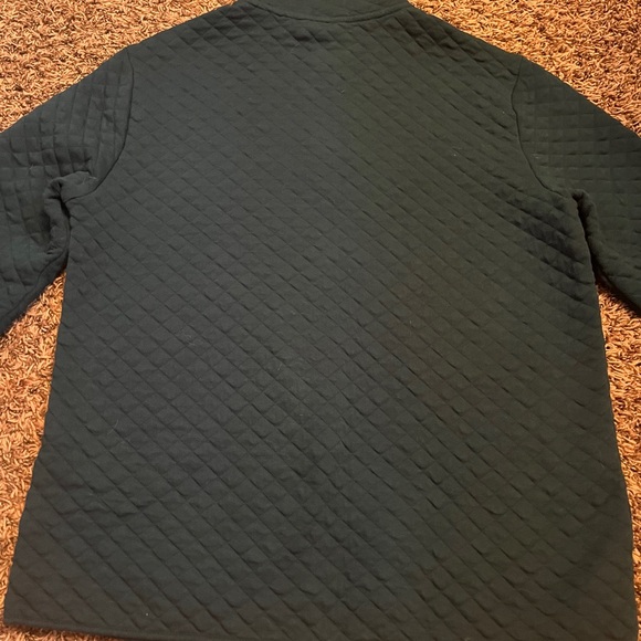 🩷 2/$30 Banana Republic Blue Quilted Quarter Zip Jacket - Picture 4 of 4